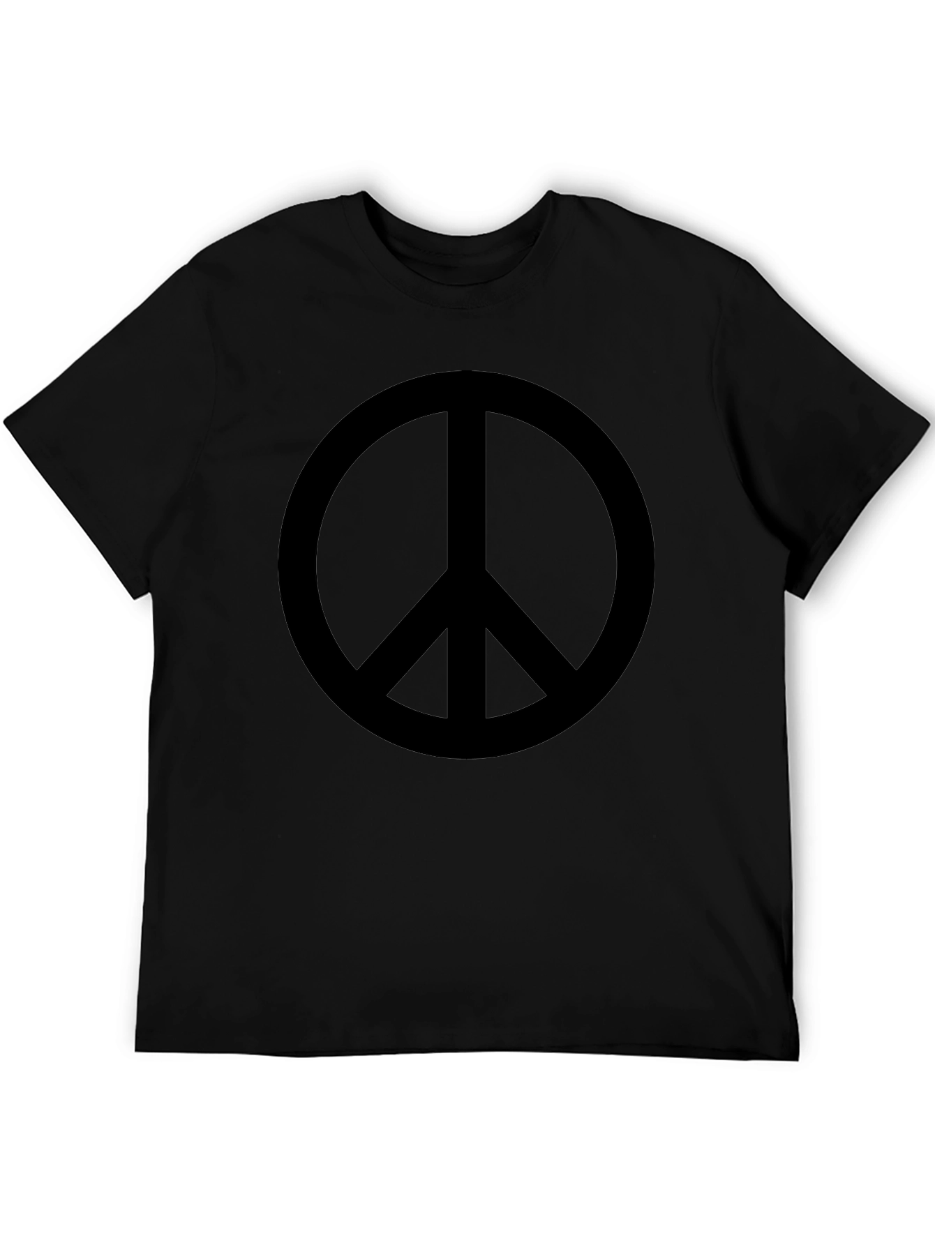 Peace Sign Black Graphic T-Shirt