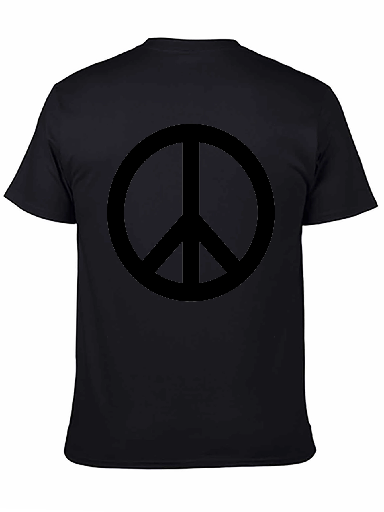 Peace Sign Black Graphic T-Shirt