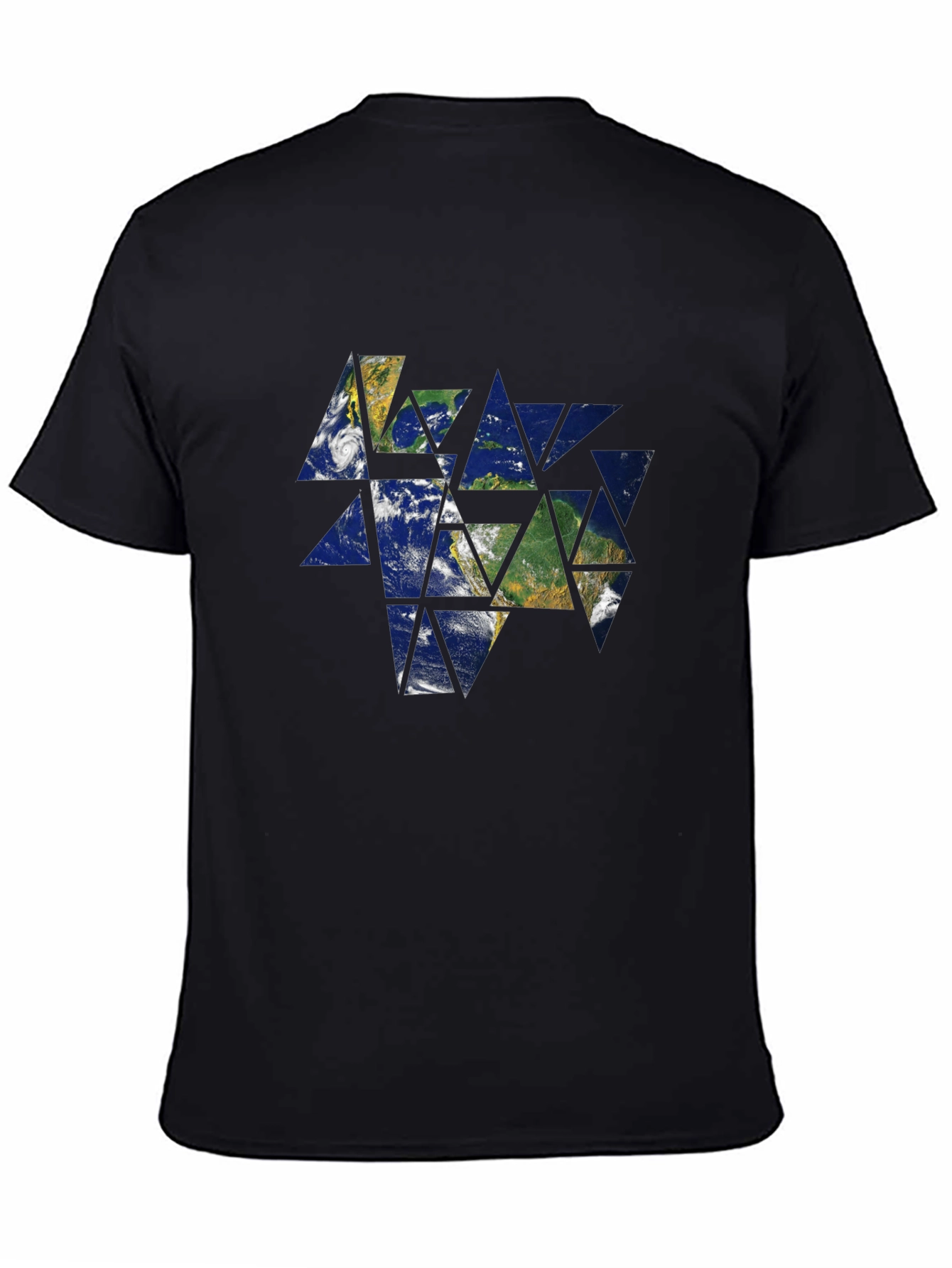 Geometric Earth Graphic Tee - Modern Style