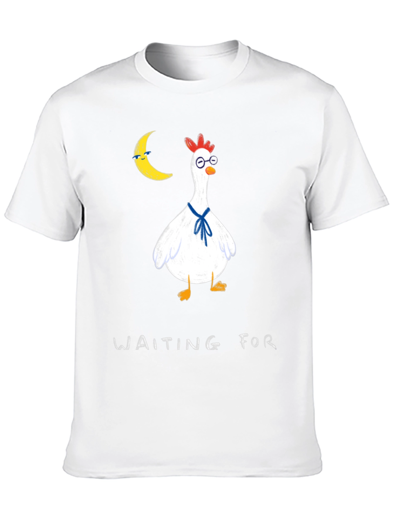 Waiting For T-Shirt: Funny Chicken Moon Tee