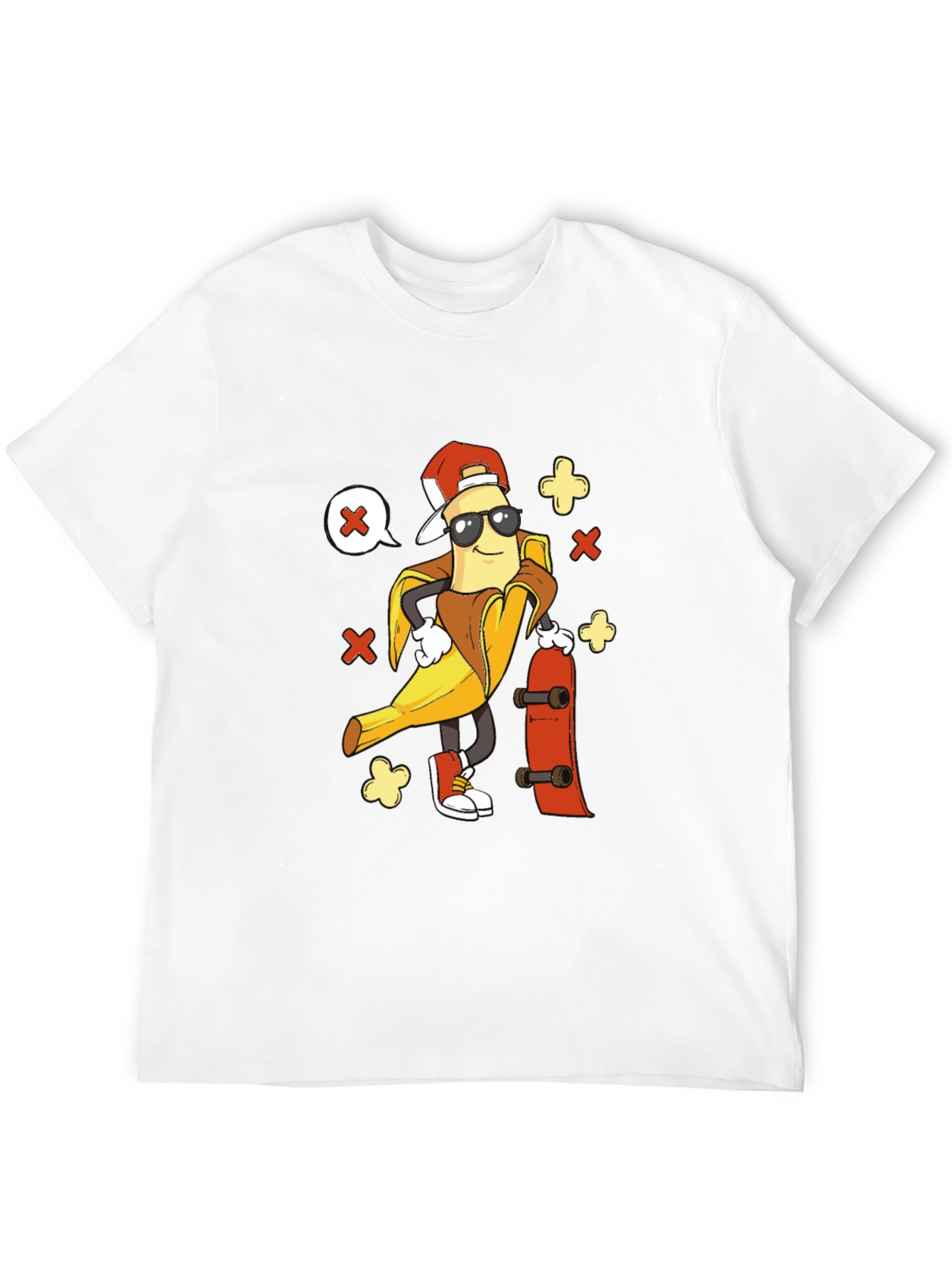 Cool Banana Skater T-Shirt - Black Cotton Tee