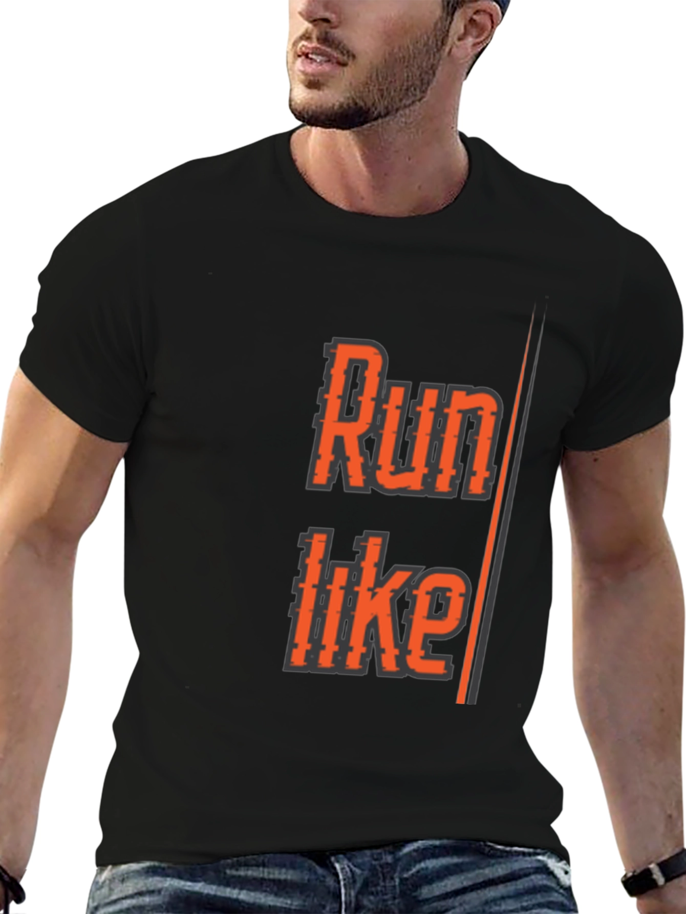 Run Like T-Shirt - Black Athletic Graphic Tee