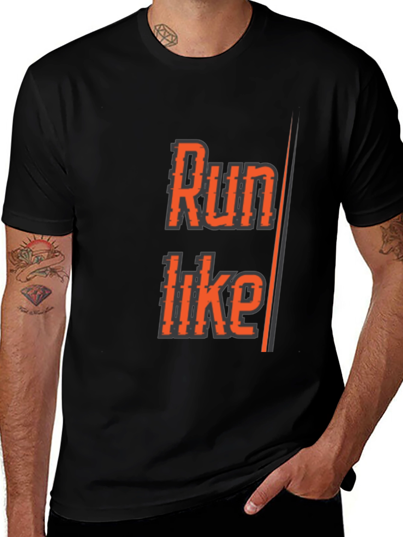Run Like T-Shirt - Black Athletic Graphic Tee