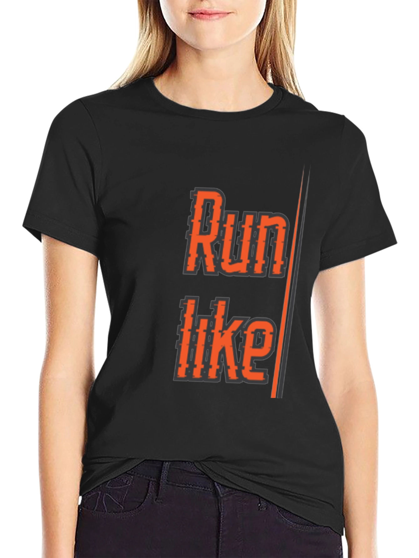 Run Like T-Shirt - Black Athletic Graphic Tee