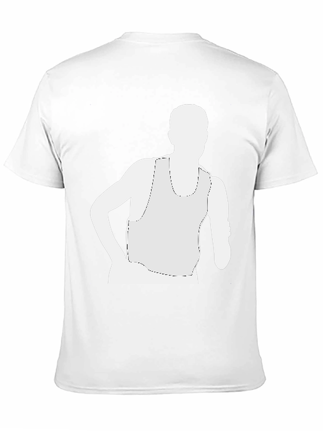 Athlete Silhouette Graphic Tee - Black Cotton Blend