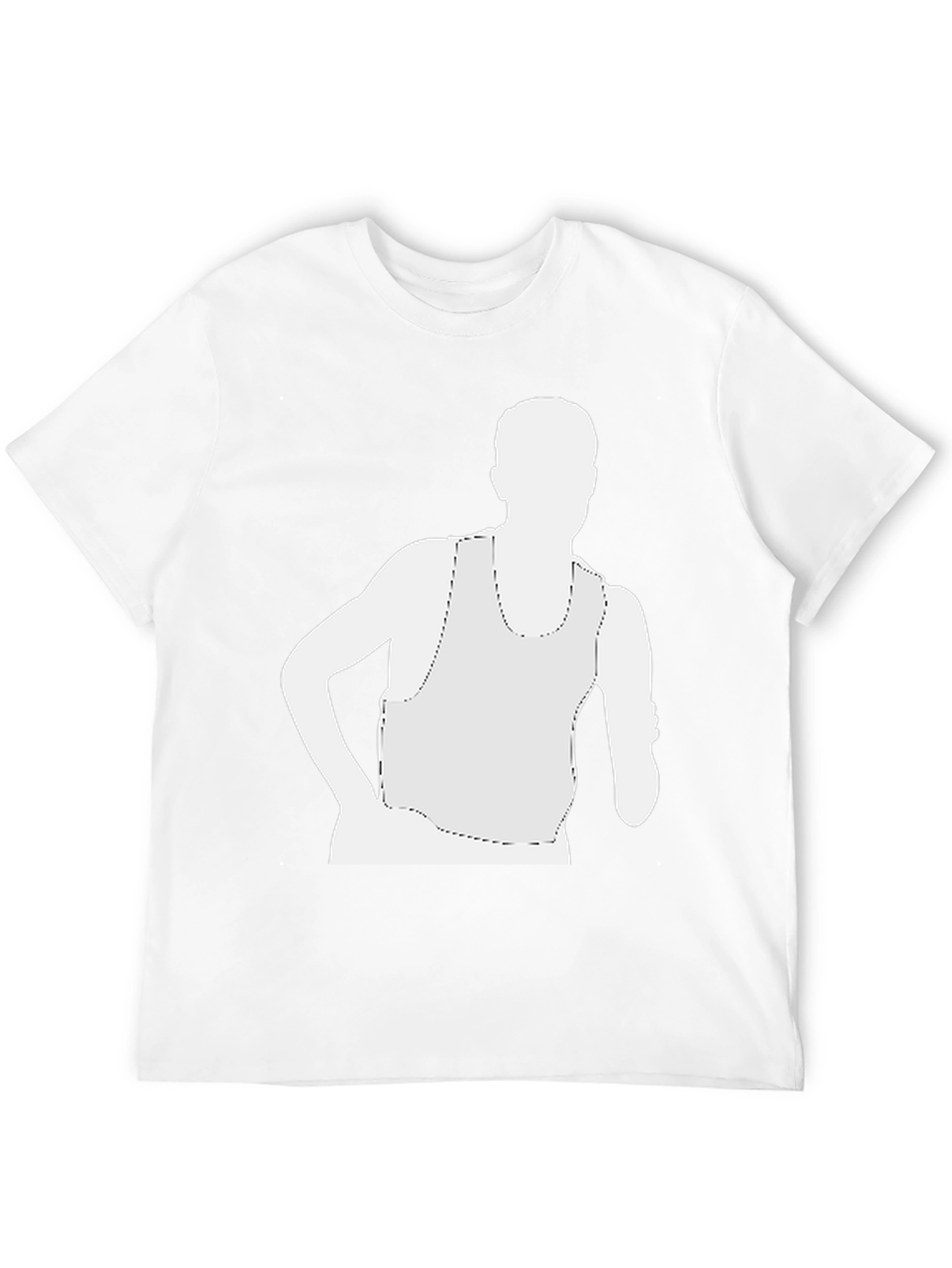 Athlete Silhouette Graphic Tee - Black Cotton Blend