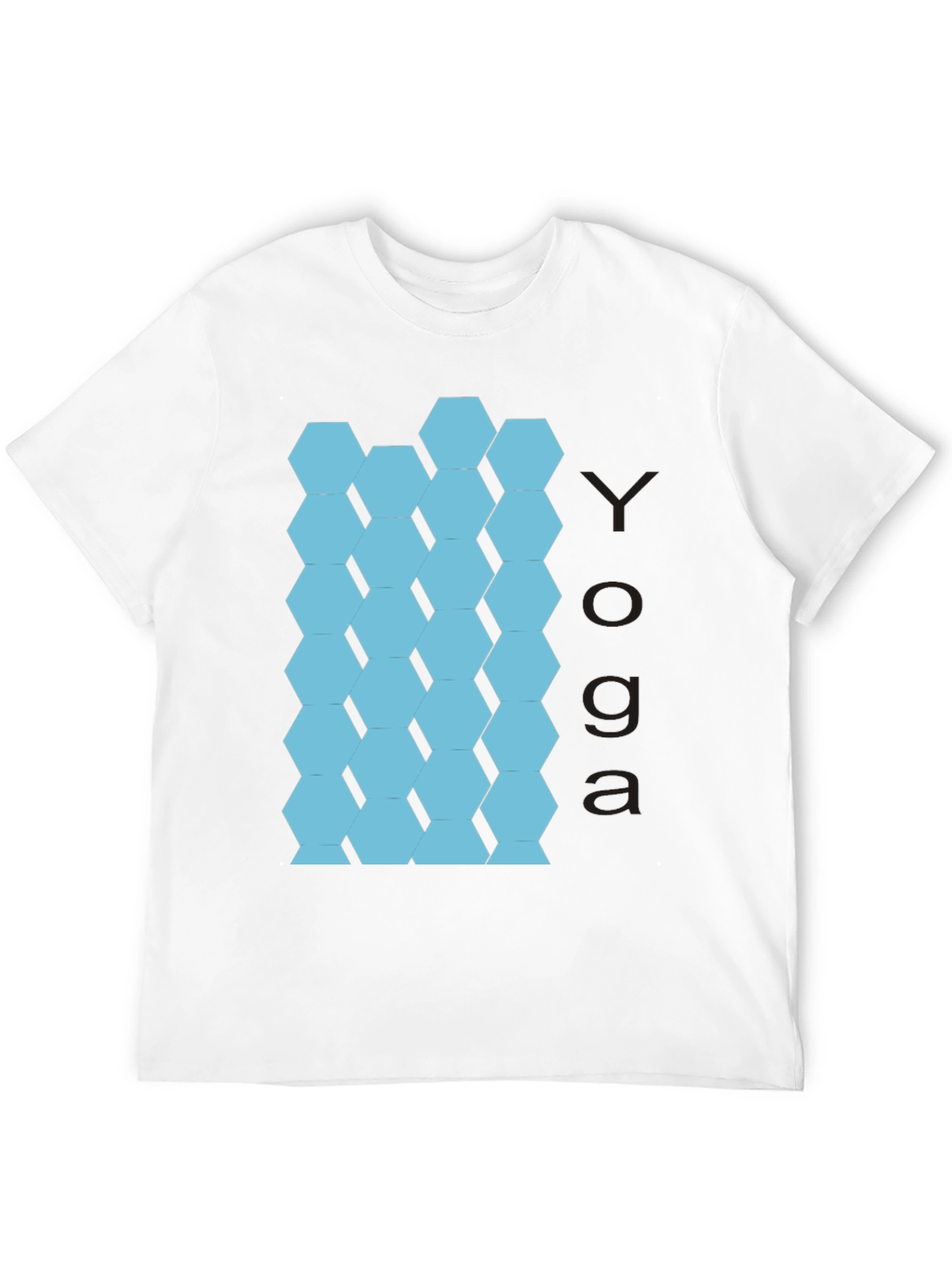 Yoga Hexagon Pattern T-Shirt - Stylish & Comfortable