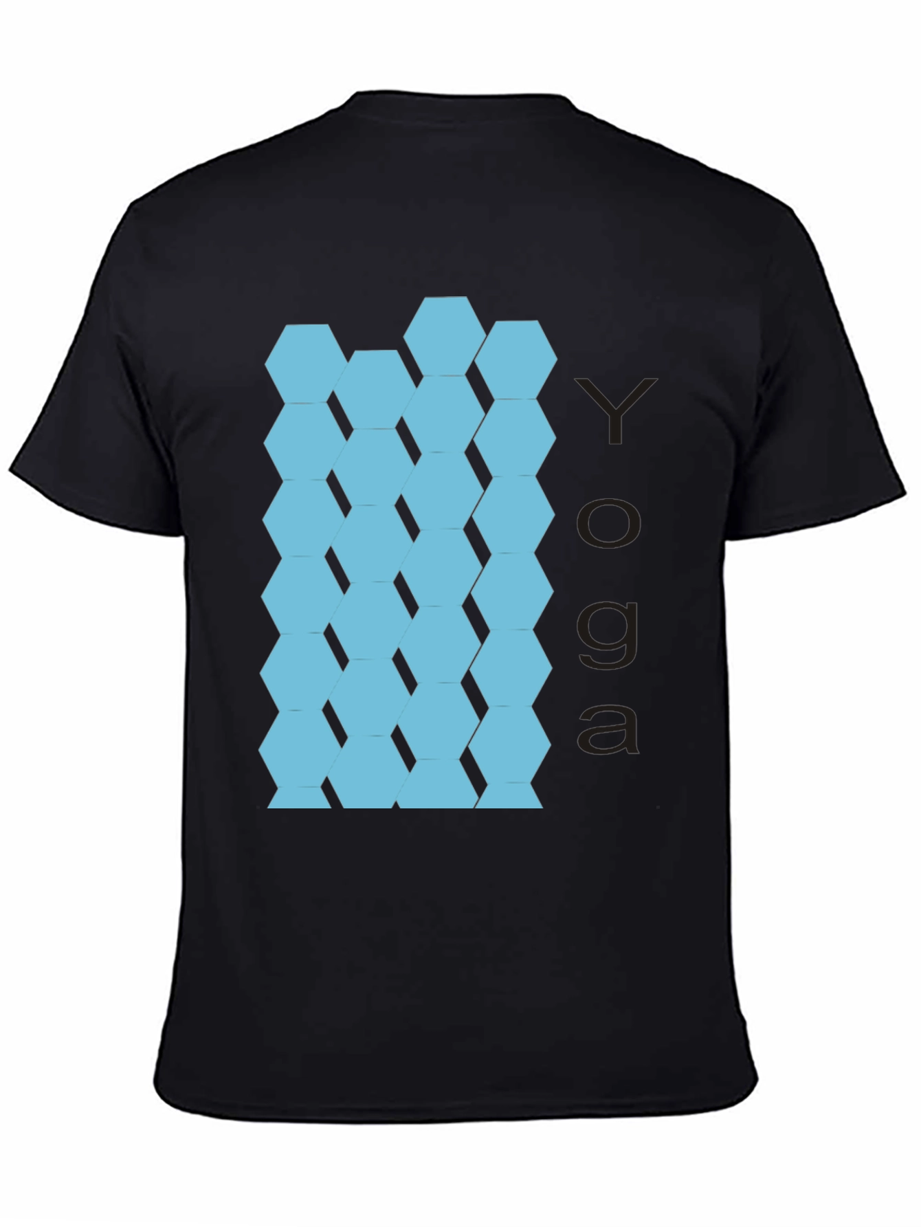 Yoga Hexagon Pattern T-Shirt - Stylish & Comfortable