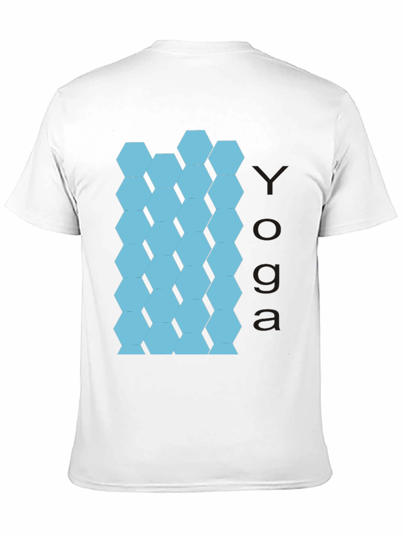 Yoga Hexagon Pattern T-Shirt - Stylish & Comfortable