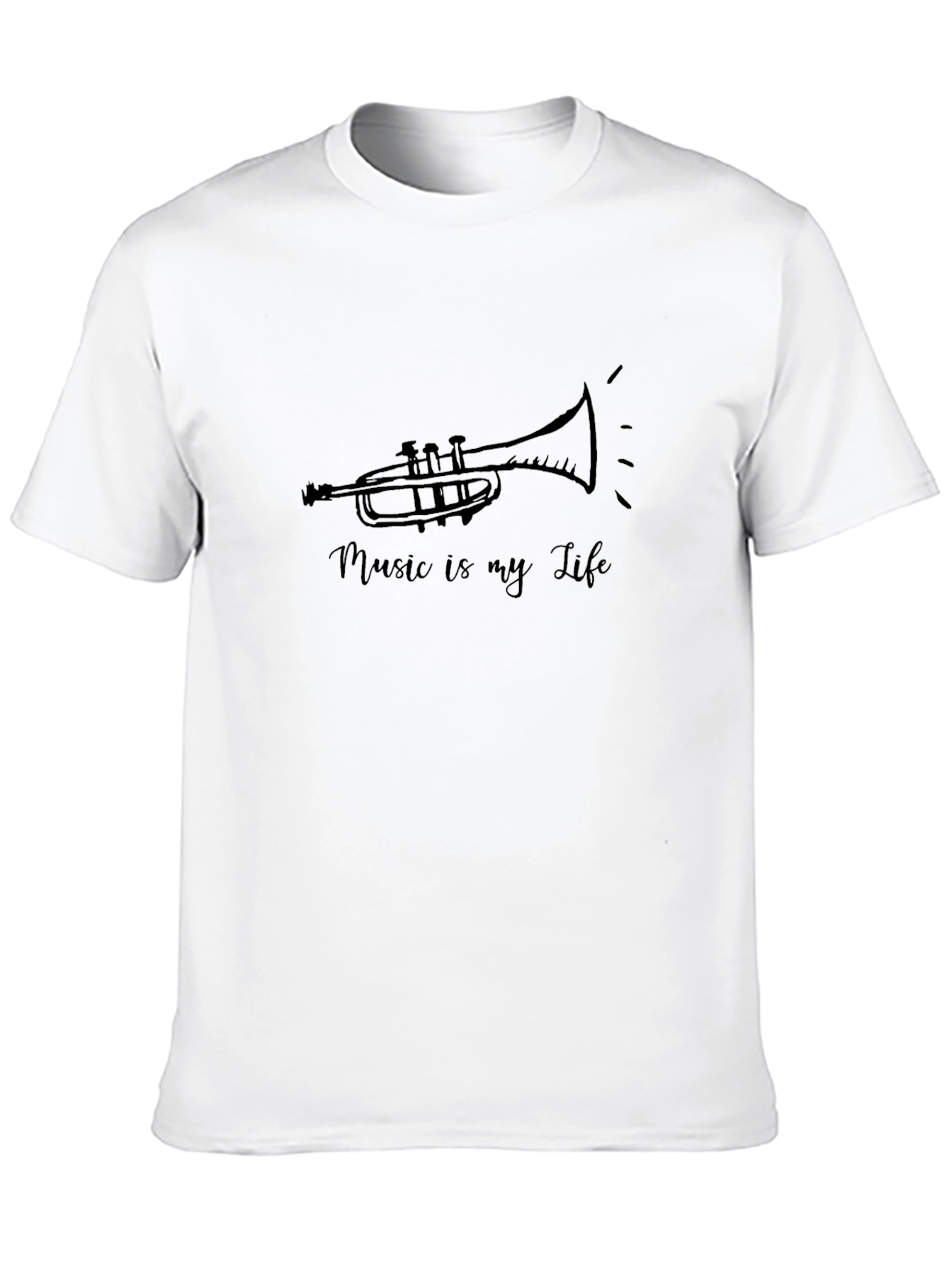 Music Is My Life Trumpet Graphic Tee