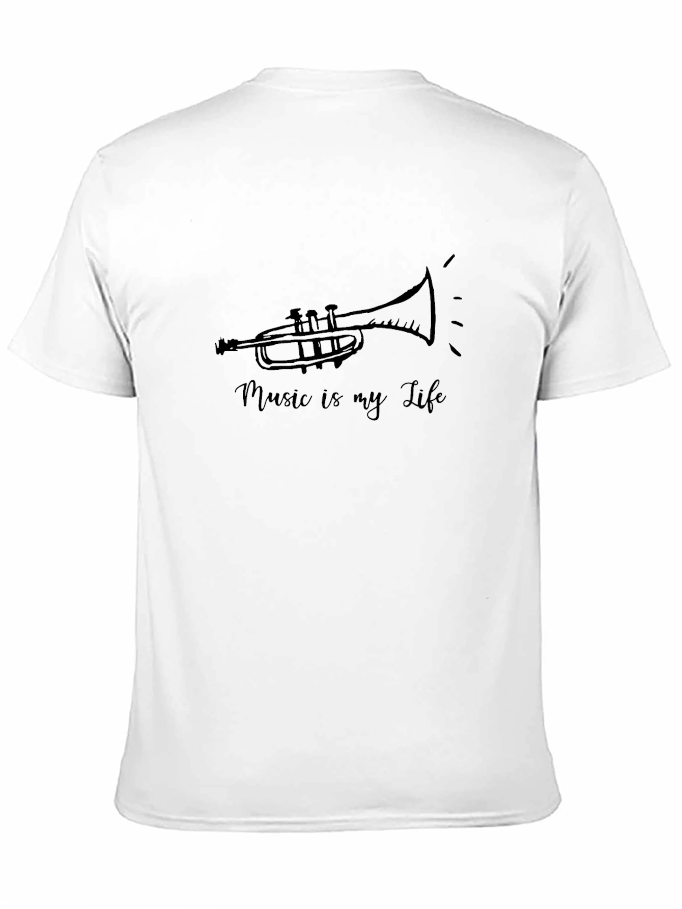 Music Is My Life Trumpet Graphic Tee