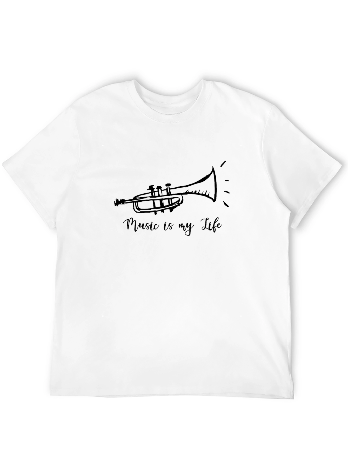 Music Is My Life Trumpet Graphic Tee