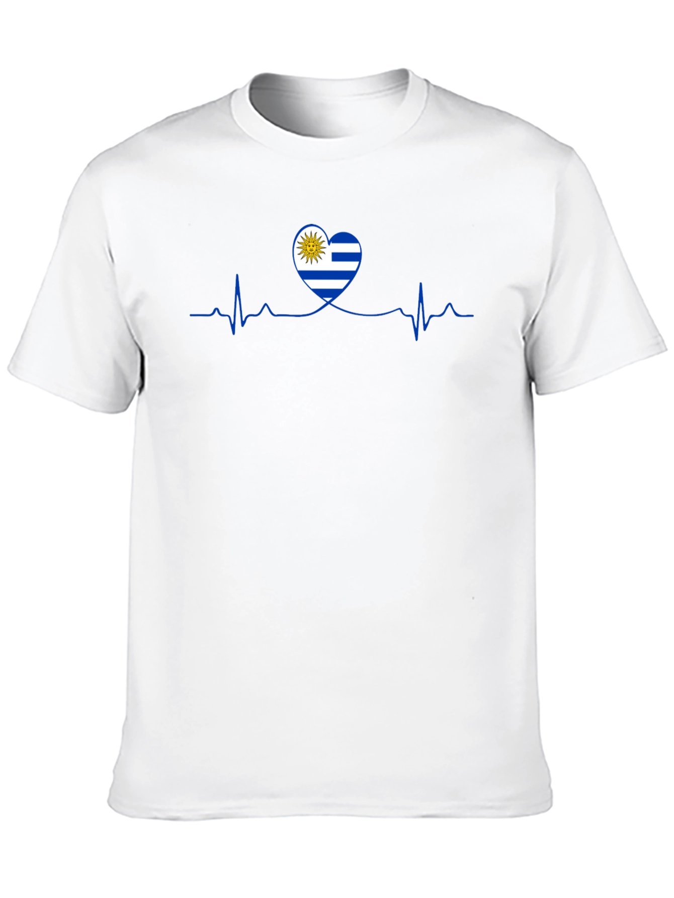 Uruguay Heartbeat Flag T-Shirt