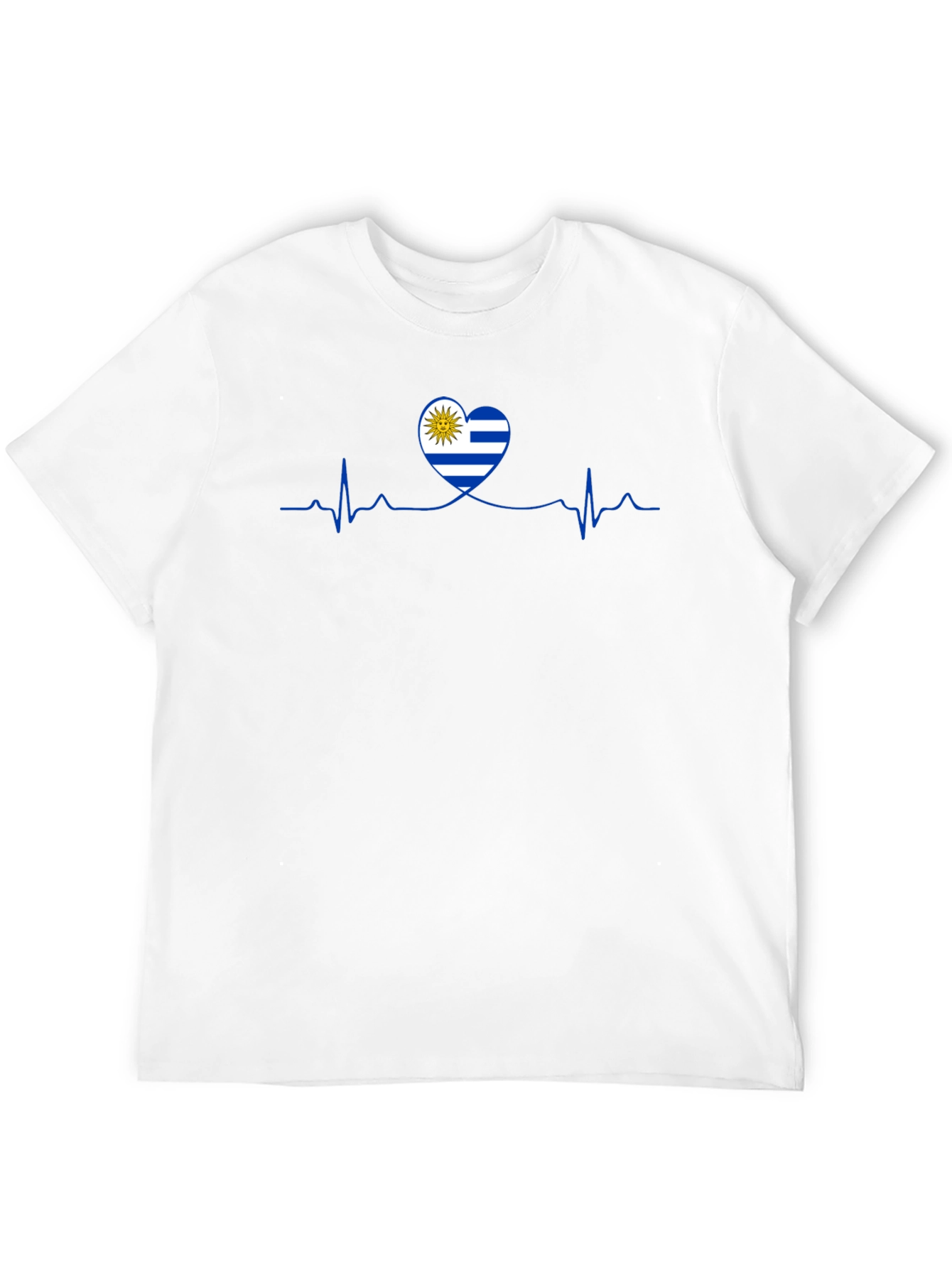 Uruguay Heartbeat Flag T-Shirt