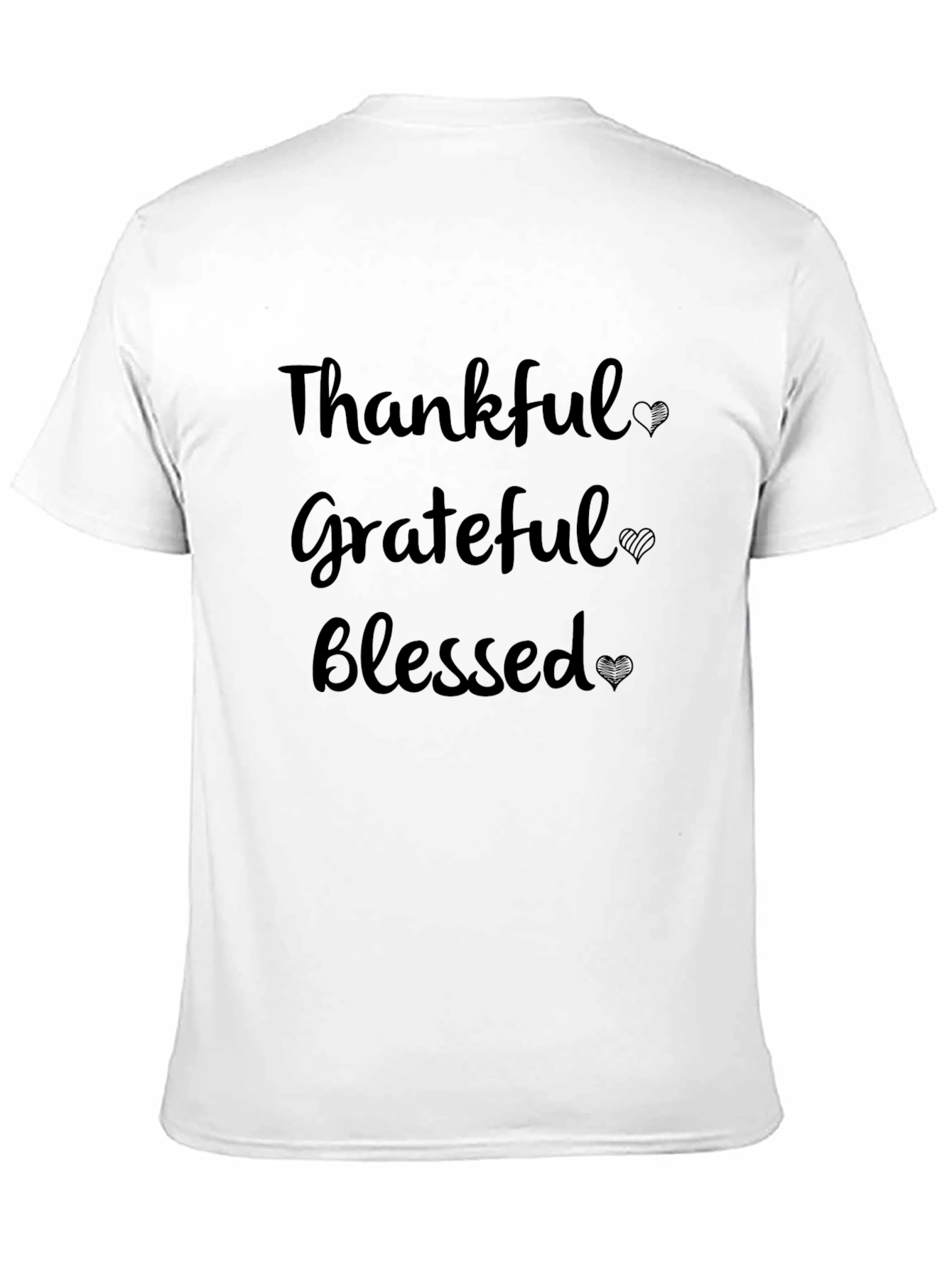 Thankful Grateful Blessed Black T-Shirt