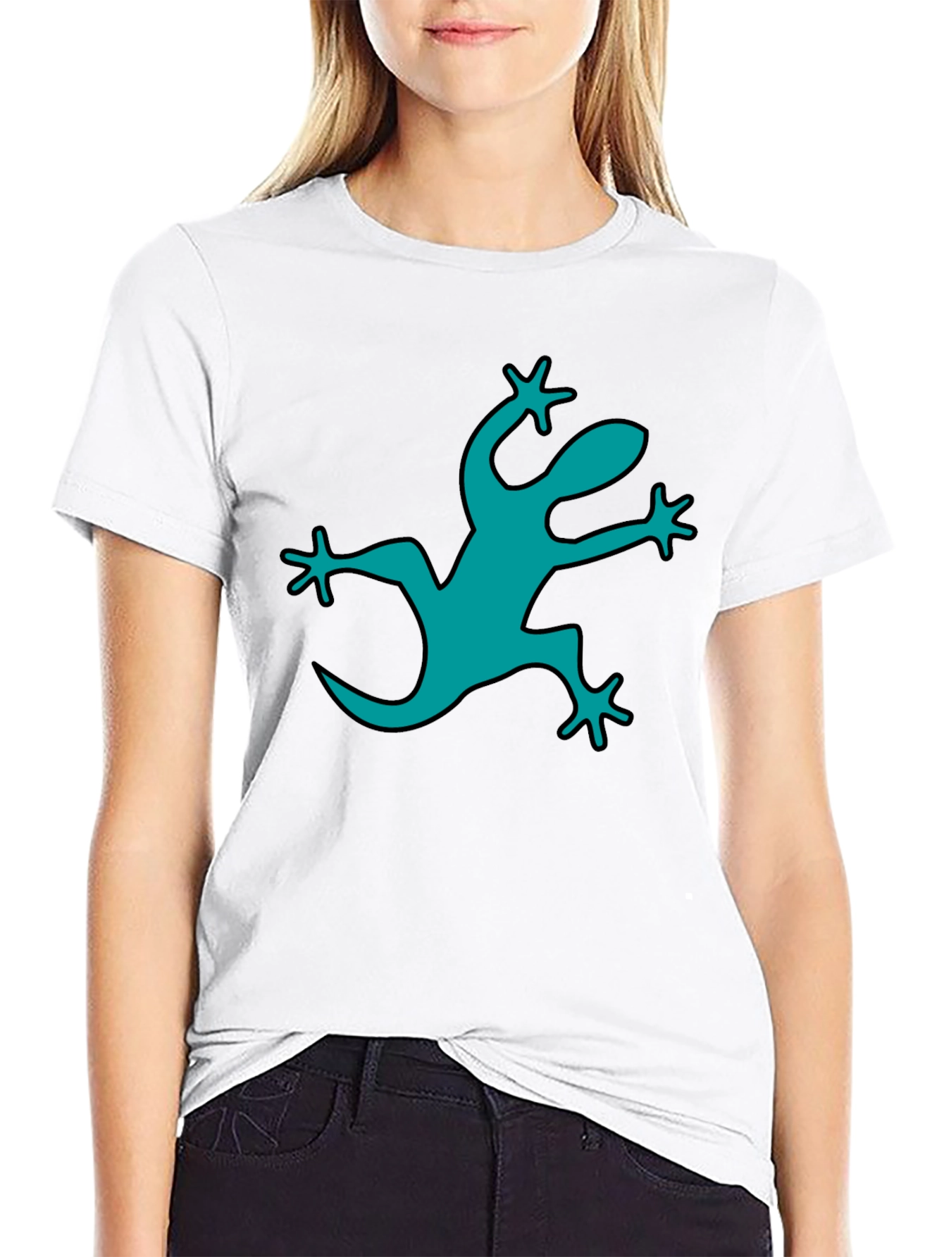 Cool Gecko Graphic Black T-Shirt