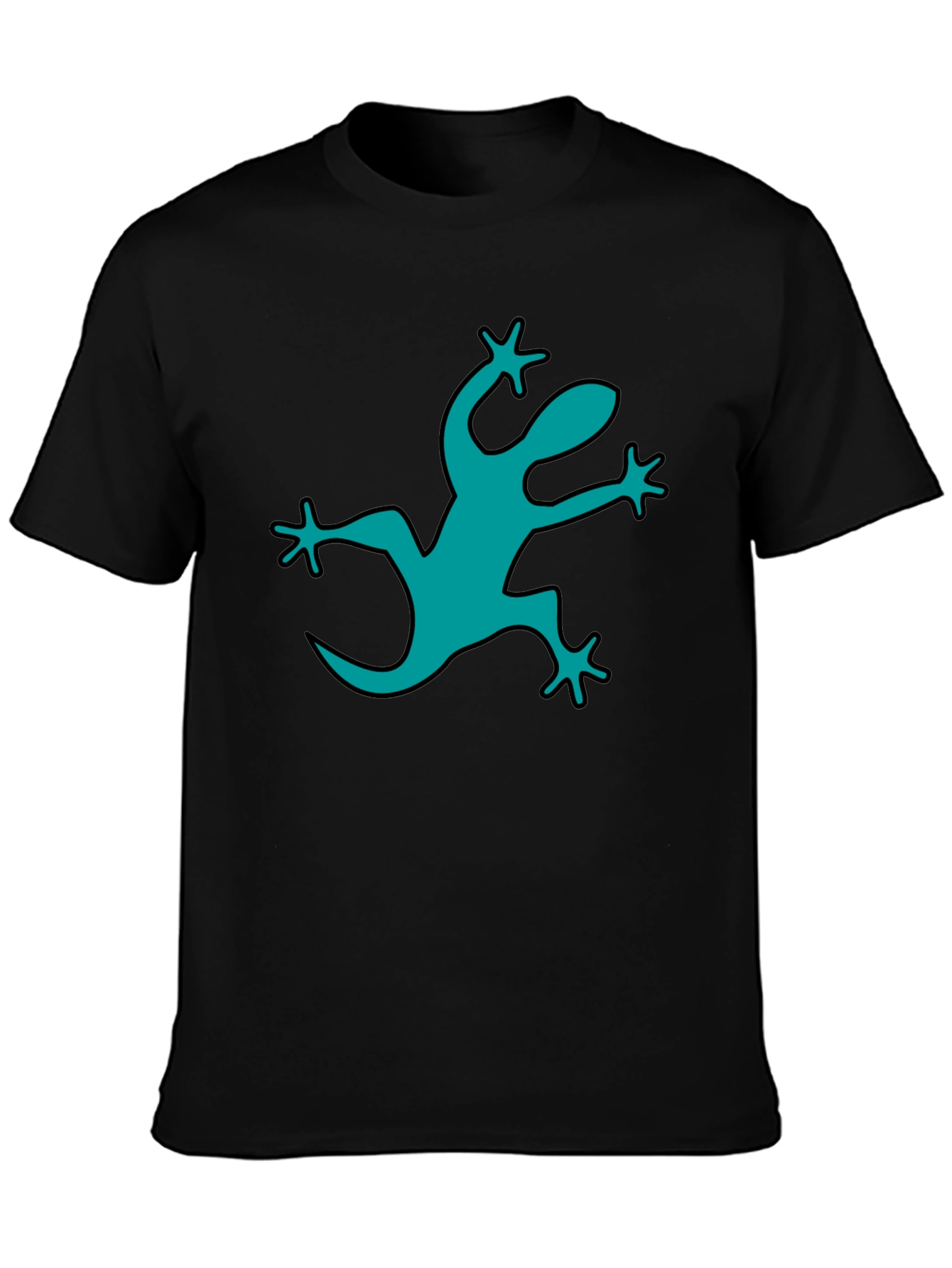 Cool Gecko Graphic Black T-Shirt