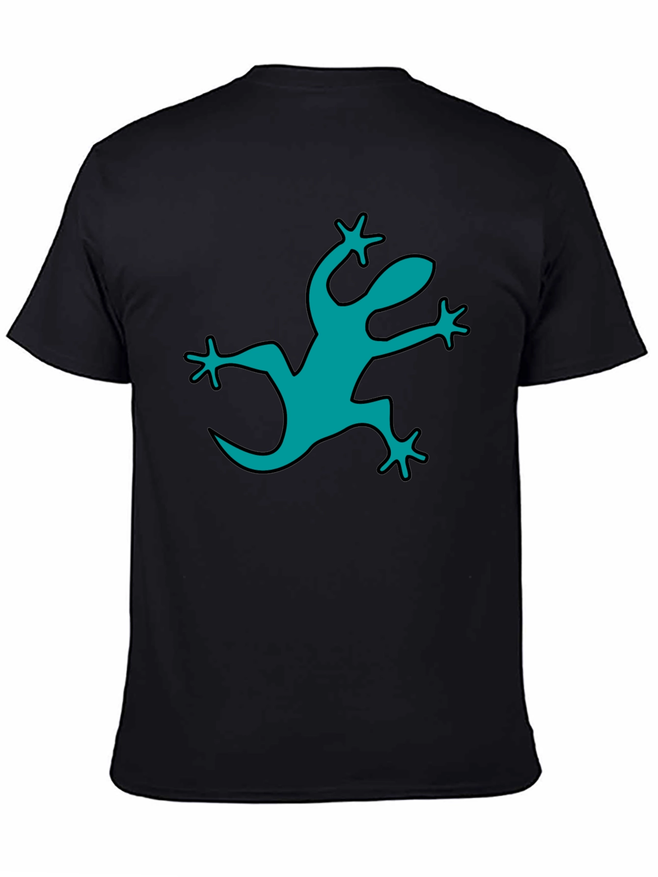 Cool Gecko Graphic Black T-Shirt