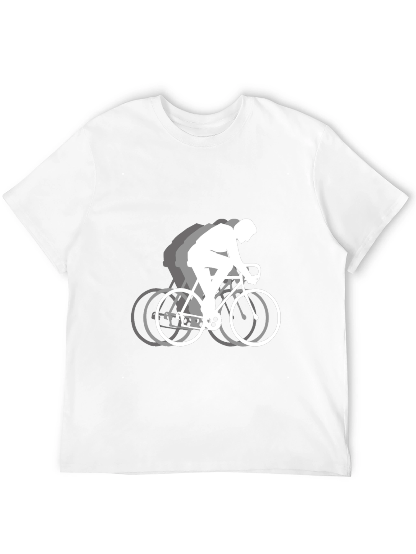 Mens Black Bicyclist Graphic T-Shirt