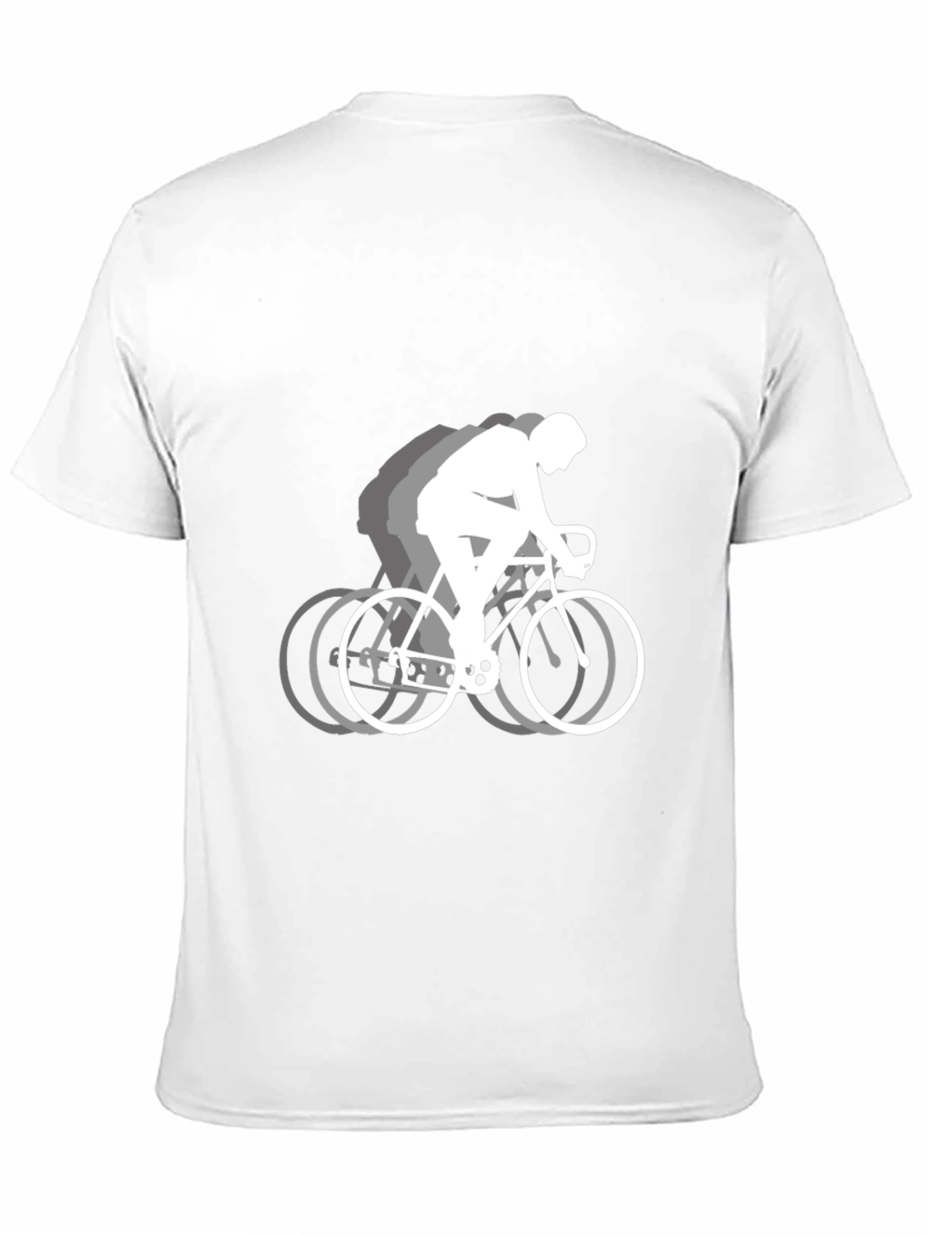 Mens Black Bicyclist Graphic T-Shirt
