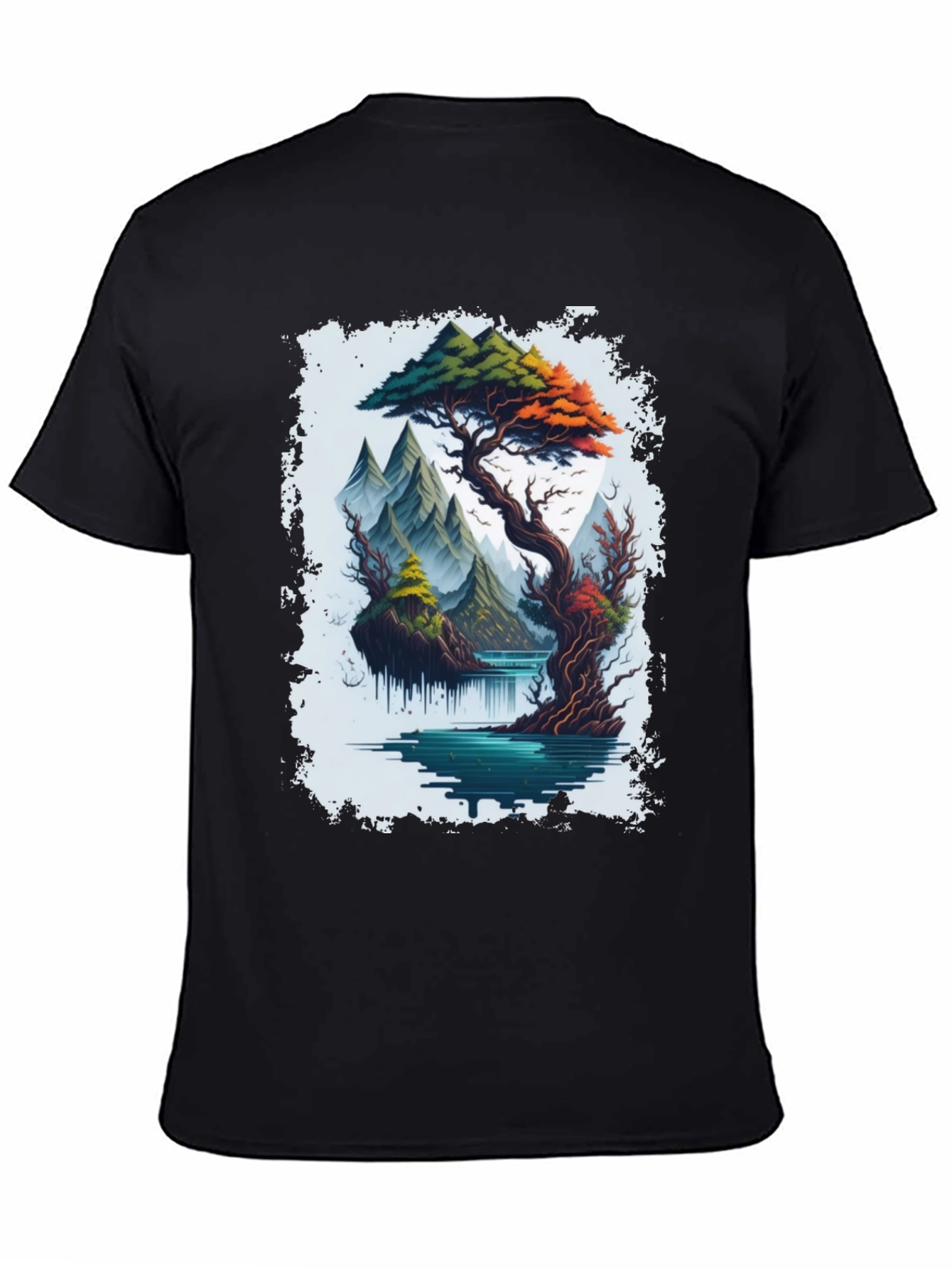 Scenic Mountain Landscape Graphic Tee