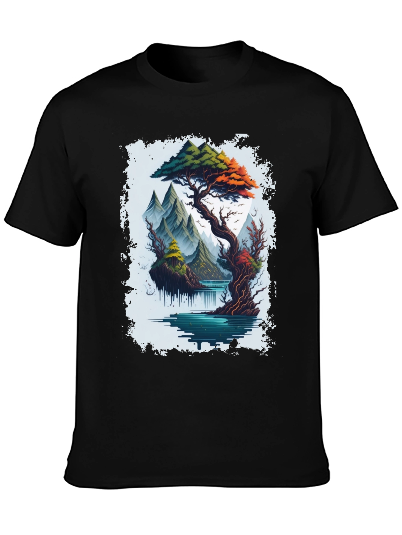 Scenic Mountain Landscape Graphic Tee