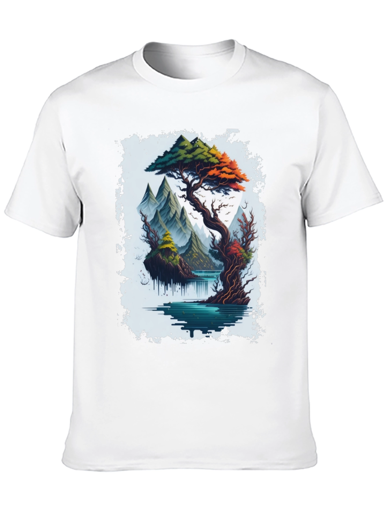Scenic Mountain Landscape Graphic Tee