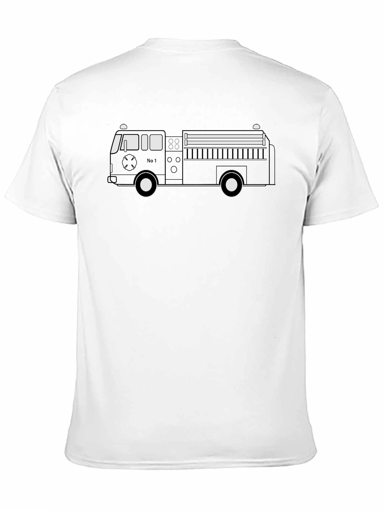 Fire Truck T-Shirt - Black Cotton Tee
