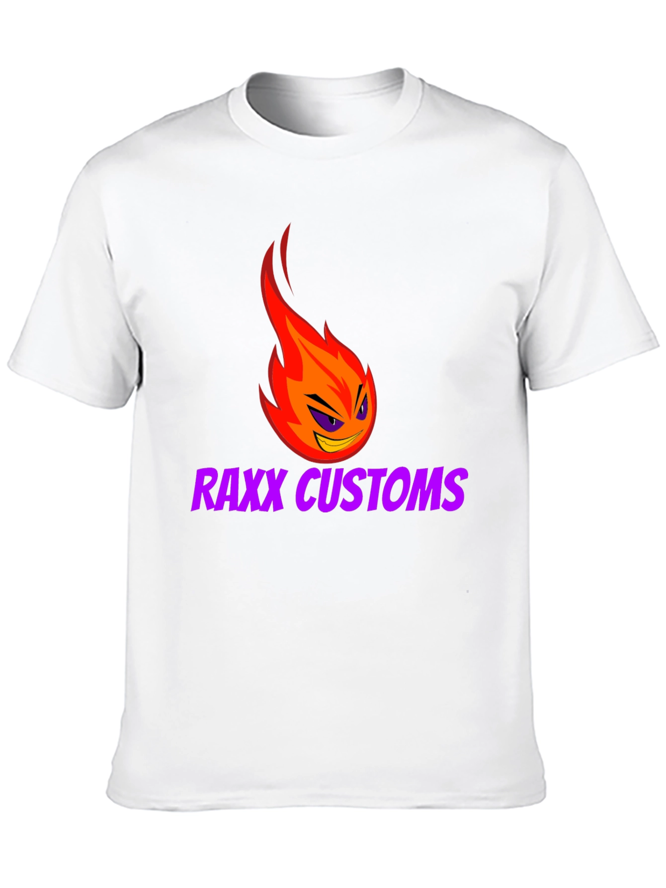 Raxx Customs Graphic Tee - Flame Logo Black T-Shirt