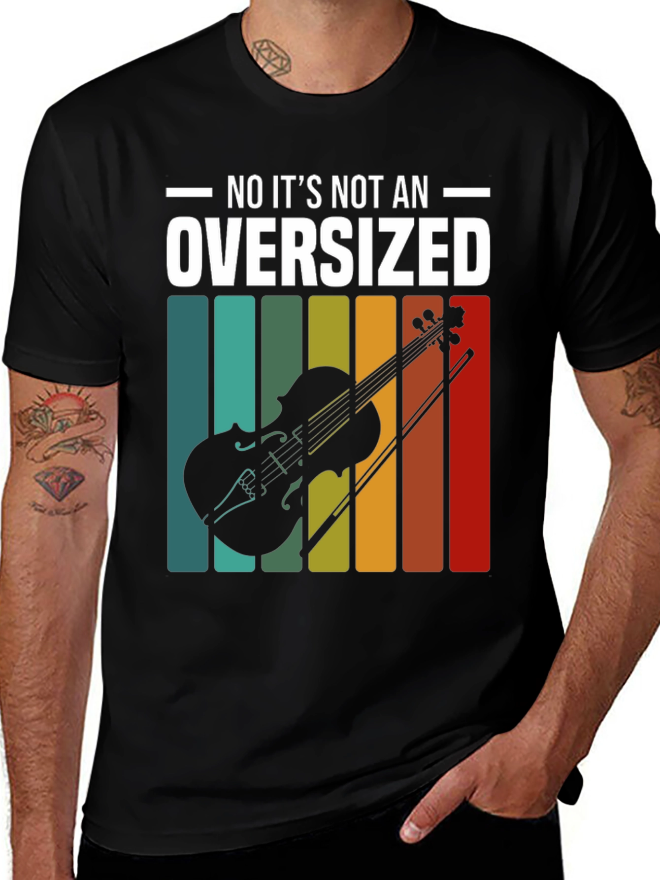 Violin Graphic Tee - Oversized? No Way!
