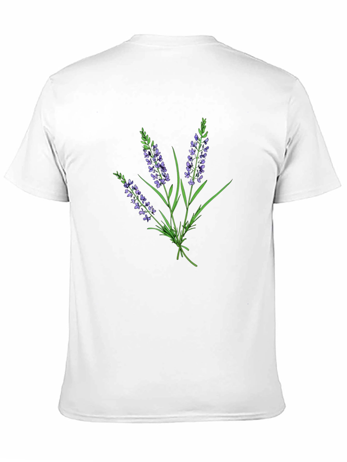 Lavender Bouquet Graphic Black T-Shirt