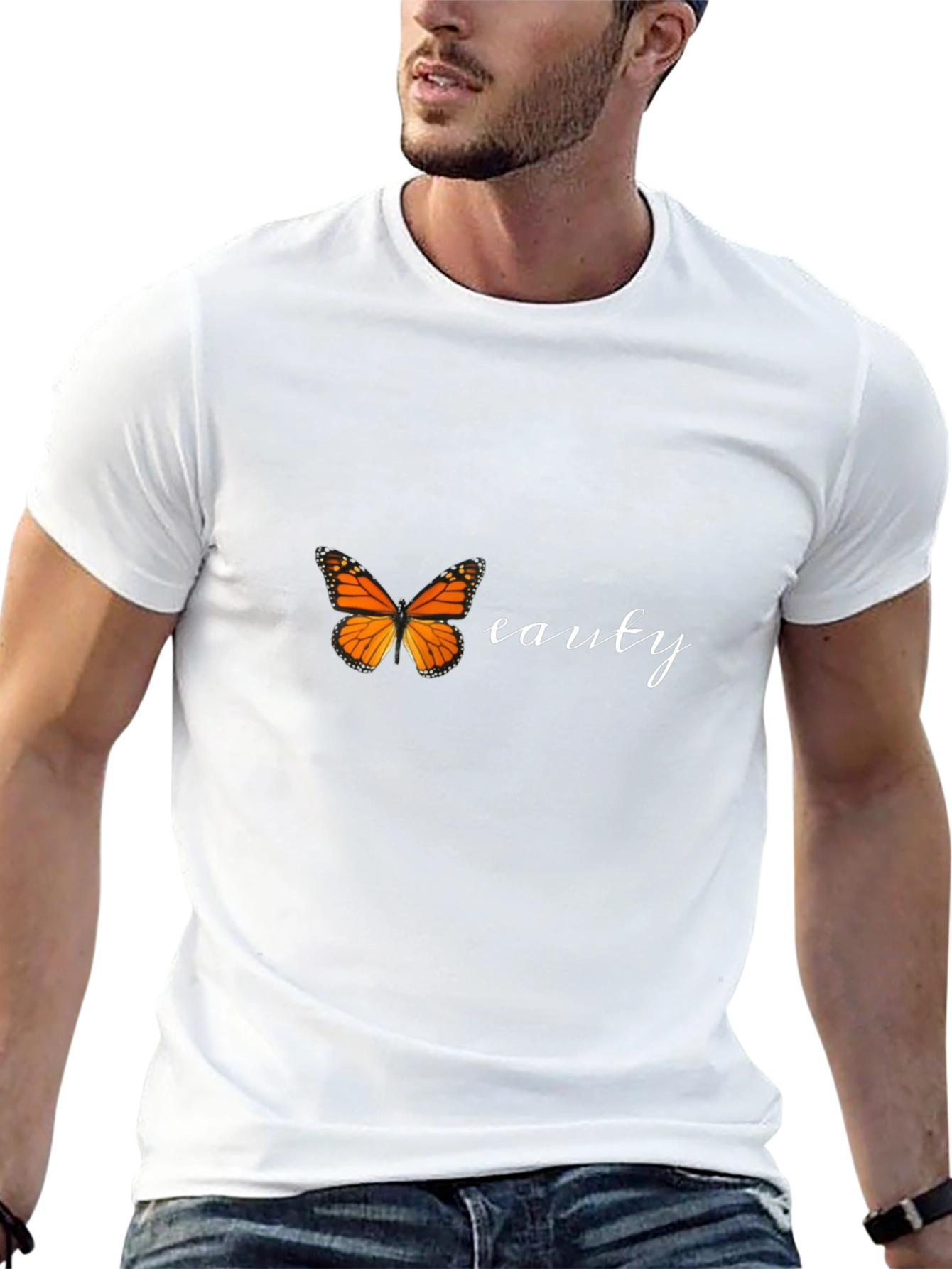 Butterfly Beauty Graphic Tee - Stylish Black T-Shirt