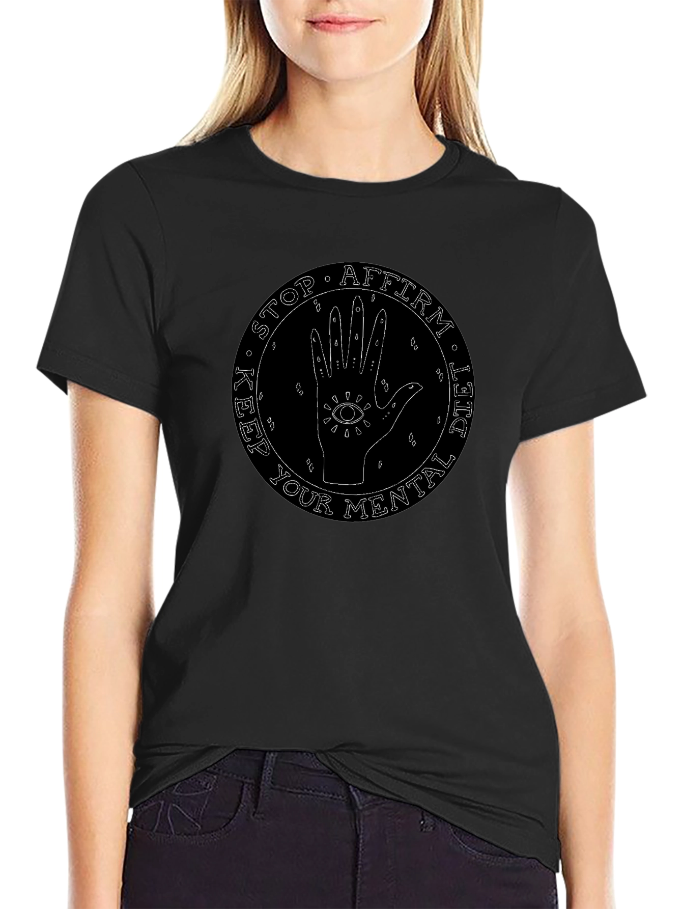 Keep Your Mental Diet Graphic Tee - Black