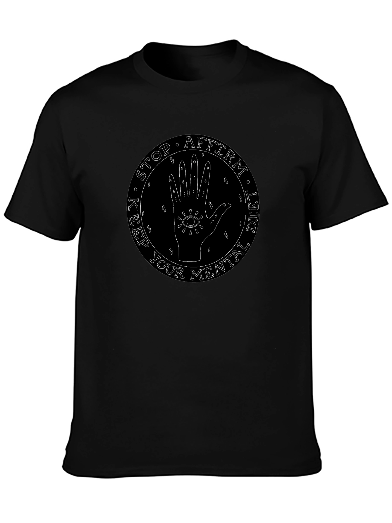 Keep Your Mental Diet Graphic Tee - Black
