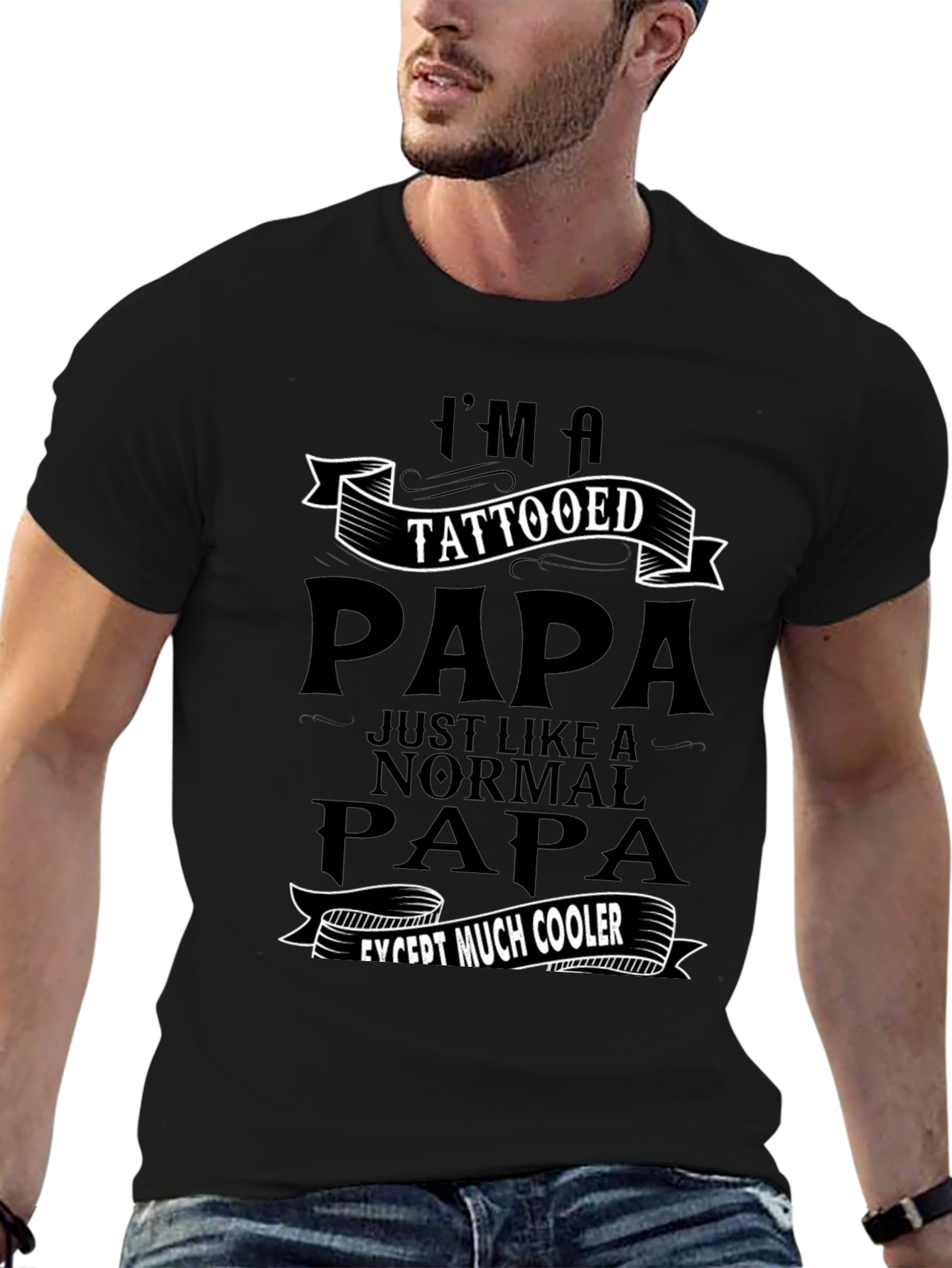 Tattooed Papa Graphic Tee - Cool Dad Gift