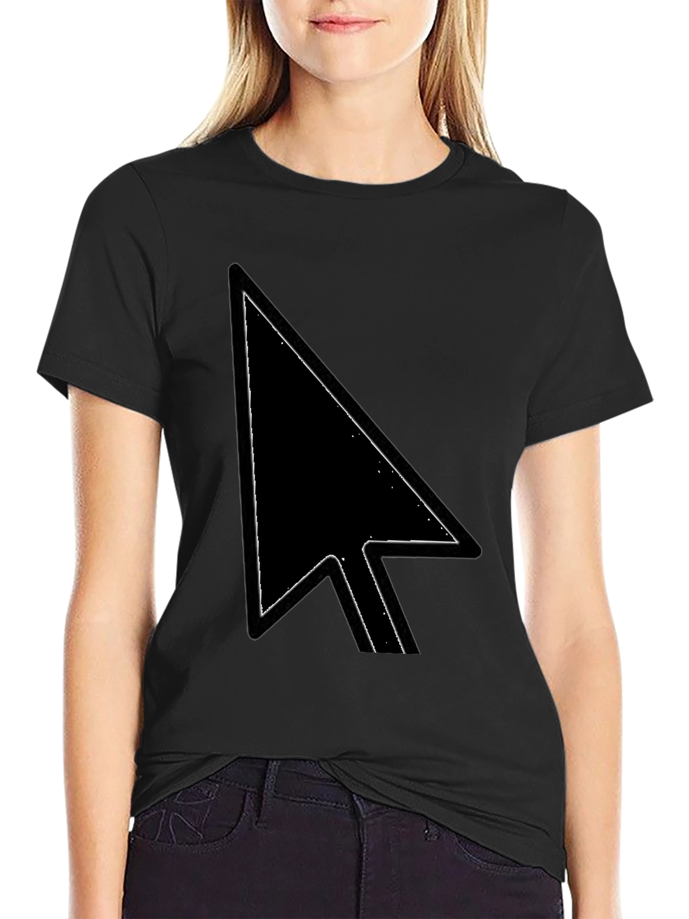 Pointer Arrow Graphic Tee - Black Casual Shirt