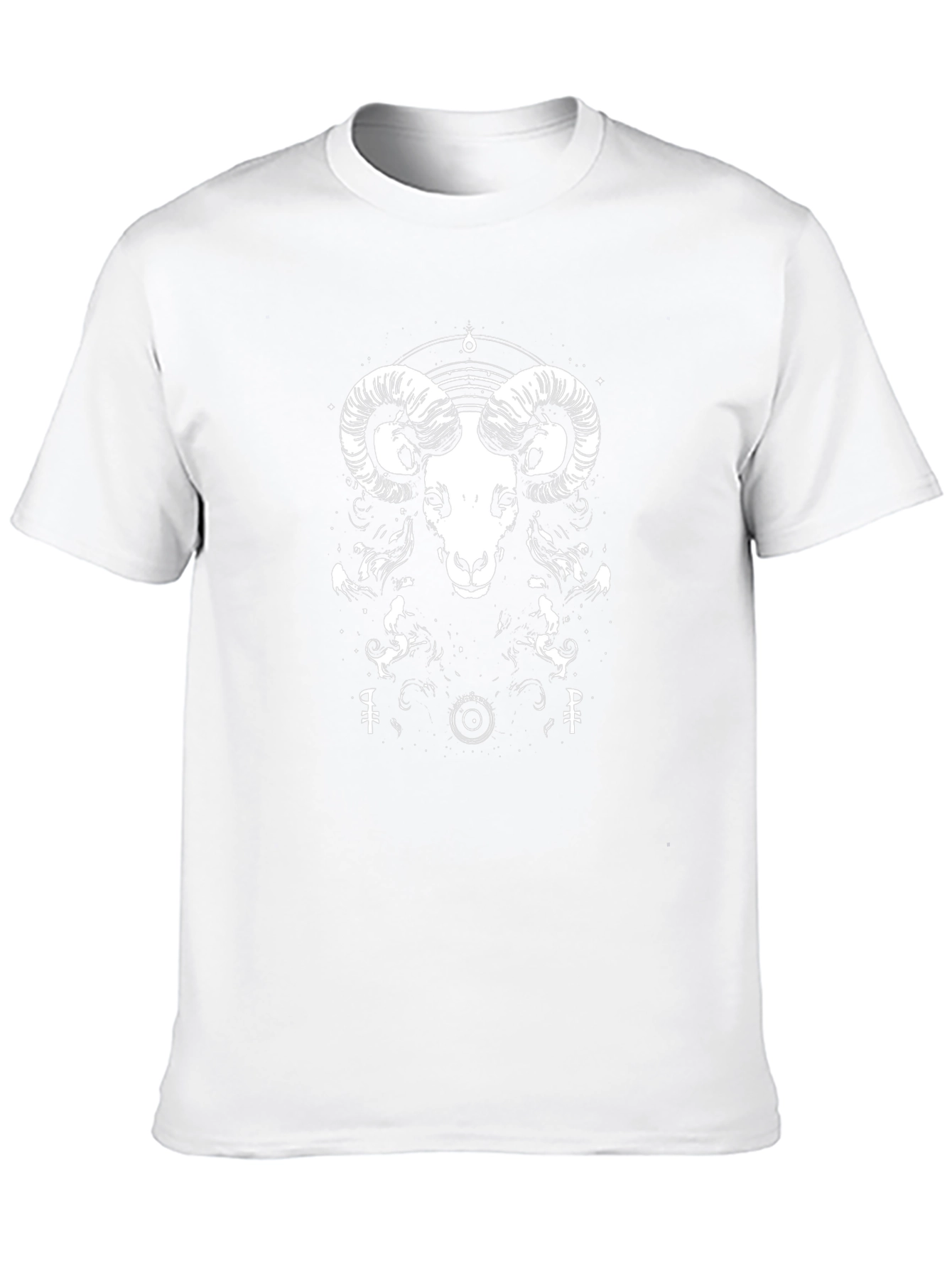 Ram Graphic Tee - Black Cotton T-Shirt